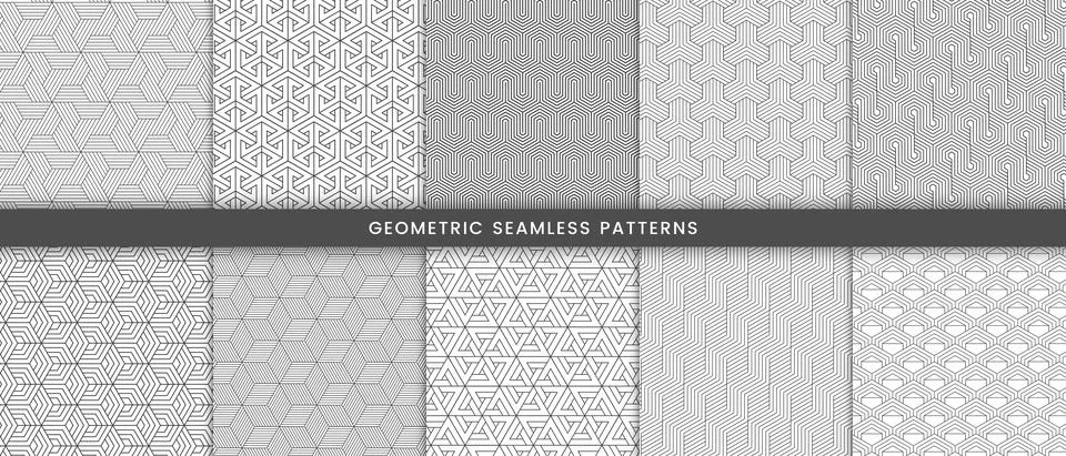 Geometric pattern with stripes lines polygonal shape Stock Illustration