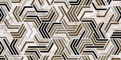 Geometric pattern with stripes polygonal shape gold background Stock Illustration