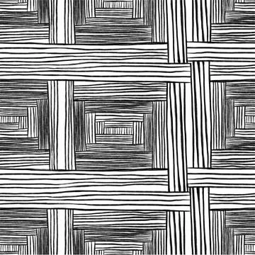 The geometric pattern by stripes . Seamless vector background. Black Stock Illustration