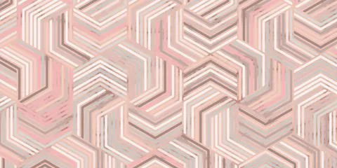 Geometric pattern with stripes wavy lines pink background Stock Illustration