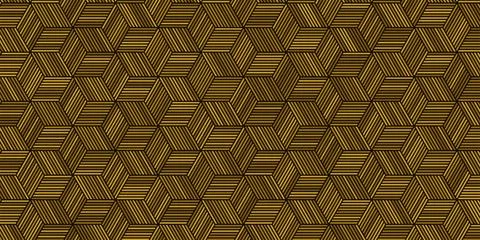 Geometric pattern with stripes wooden background weave design Stock Illustration
