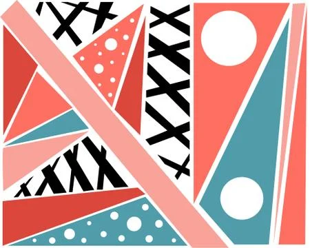 Geometric pattern summer spring bright print for textiles and printing Stock Illustration