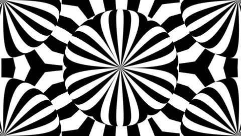 Geometric pattern, surreal hypnotic seamless looping motion background Stock Footage 149132431