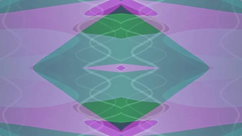 Geometric pattern a symmetrical, abstract with soft pastel green and blue tones, Stock Footage 330529582
