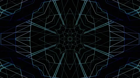 Geometric Pattern Tech Lines Loopable Background Loop Kaleidoscope Stock Footage 157711804