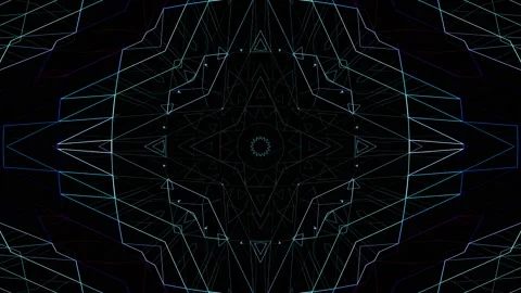 Geometric Pattern Tech Lines Loopable Background Loop Kaleidoscope Stock Footage 157712179