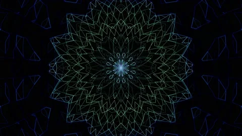 Geometric Pattern Tech Lines Loopable Background Loop Kaleidoscope Stock Footage 157712799