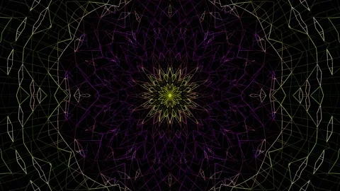 Geometric Pattern Tech Lines Loopable Background Loop Kaleidoscope Stock Footage 157713093