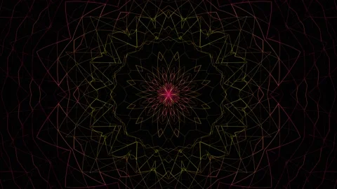 Geometric Pattern Tech Lines Loopable Background Loop Kaleidoscope Stock Footage 157713599