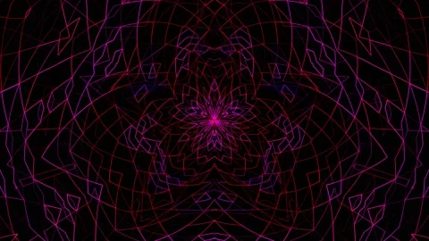 Geometric Pattern Tech Lines Loopable Background Loop Kaleidoscope Stock Footage 157713909