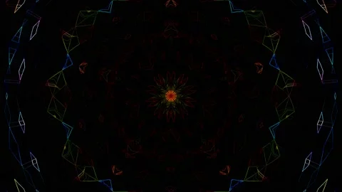 Geometric Pattern Tech Lines Loopable Background Loop Kaleidoscope Stock Footage 157714098