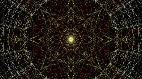 Geometric Pattern Tech Lines Loopable Background Loop Kaleidoscope Stock Footage 157714288