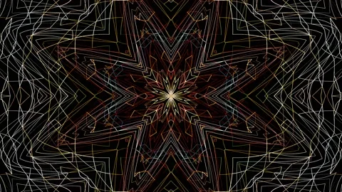Geometric Pattern Tech Lines Loopable Background Loop Kaleidoscope Stock Footage 157714824