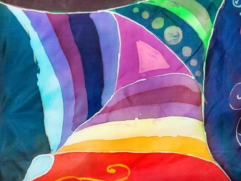 Geometric pattern the technique of hot batik abstract geometric pattern on... Stock Photos