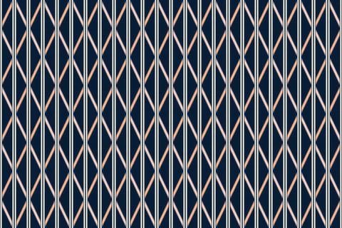 Geometric pattern Thai fabric background carpet wallpaper clothing wrap batik Stock Illustration