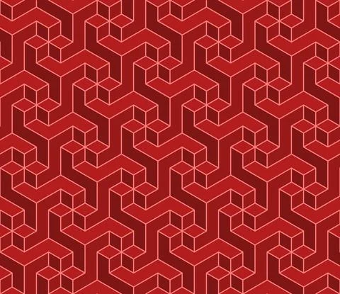 Geometric pattern with three-dimensional shape Illustrazione stock