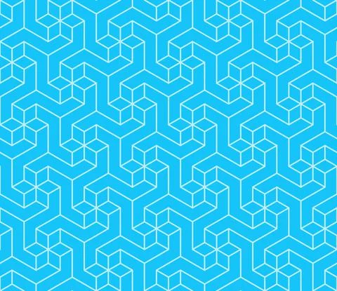 Geometric pattern with three-dimensional shape Illustrazione stock