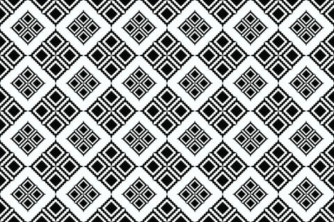 Geometric pattern traditional Design for background,Vector embroidery style. Illustrazione stock