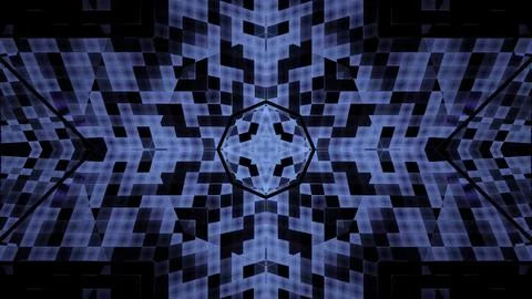 Geometric pattern with transforming shapes formed by small tiles. Design Stock Illustration