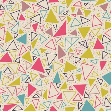 Geometric pattern with triangles and dots. Illustrazione stock