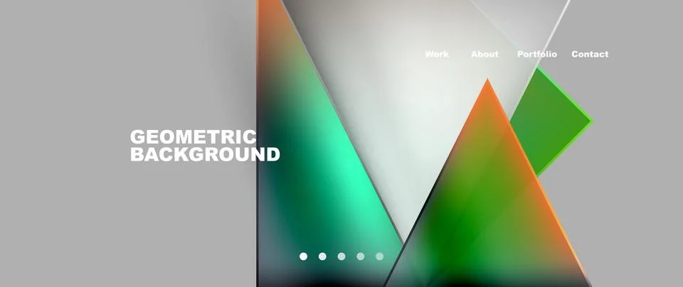 Geometric pattern with triangles and squares on a gray background Illustrazione stock
