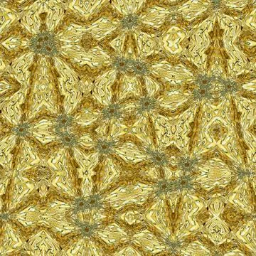 Geometric pattern in triangles and zigzag lines in ocher イラスト素材