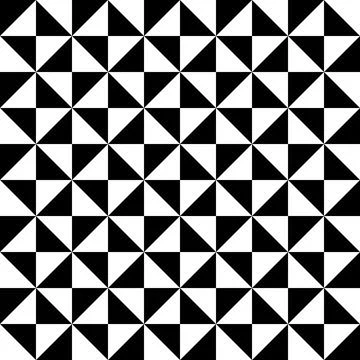 Geometric pattern with triangles. Black and white background. Vector texture 스톡 일러스트