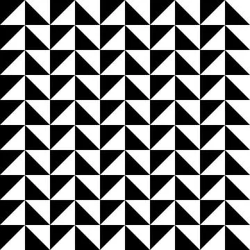 Geometric pattern with triangles. Black and white background. Vector texture Stock Illustration