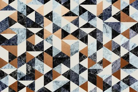 Geometric pattern with triangles of different colors Stock Illustration