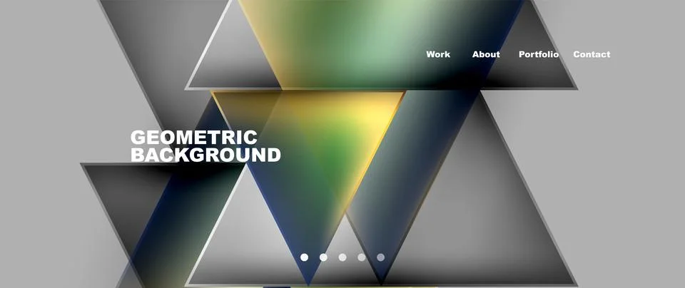 Geometric pattern with triangles in electric blue on a gray background Illustrazione stock