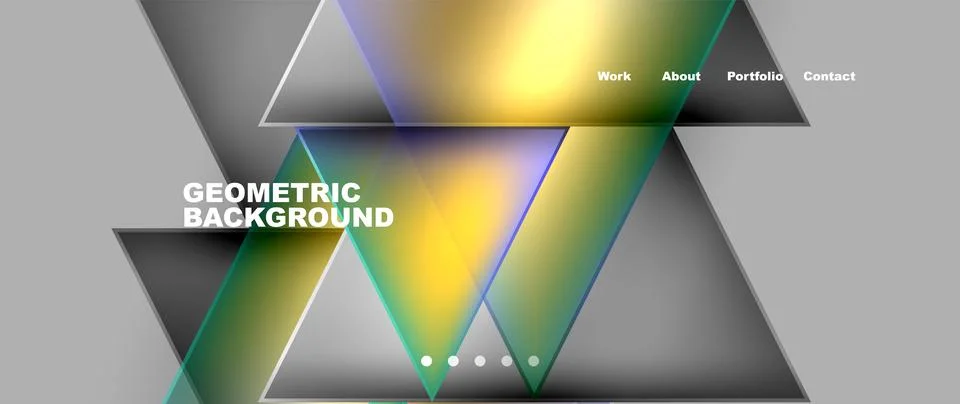 Geometric pattern with triangles on gray background Stock Illustration