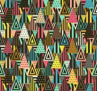 Geometric pattern with triangles Illustrazione stock