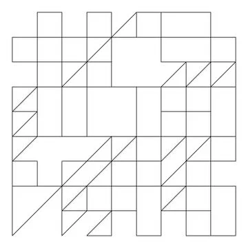 Geometric pattern with triangles, rectangles and squares in contemporary style イラスト素材