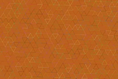 Geometric pattern of triangles in warm orange tones Stock Illustration