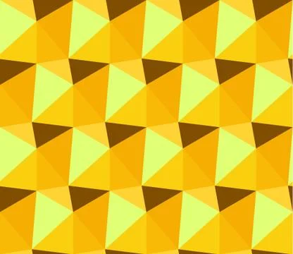 Geometric pattern of triangles. Yellow Stock Illustration