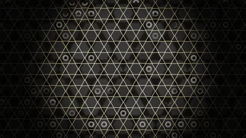 Geometric pattern with triangular shapes in dark tones and Stock Footage 338342196