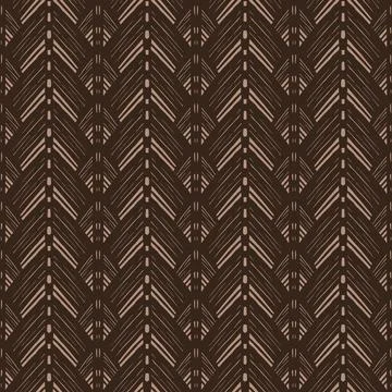 Geometric Pattern - Tribal Feather (Mocha Mousse, Peach) Illustrazione stock