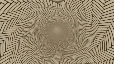 Geometric Pattern Tunnel in Beige Tone Stock Footage 320828190