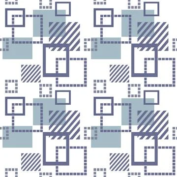 Geometric pattern with various rectangular shapes seamless vector pattern Illustrazione stock