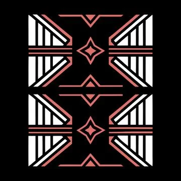 Geometric Pattern Vector Art Illustration Graphic Design Illustrazione stock