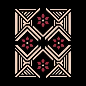 Geometric Pattern Vector Art Illustration Graphic Design Illustrazione stock