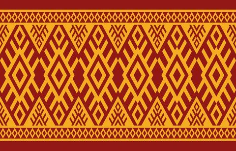 Geometric pattern vector background Gold and red with modern graphic design. Stock Illustration