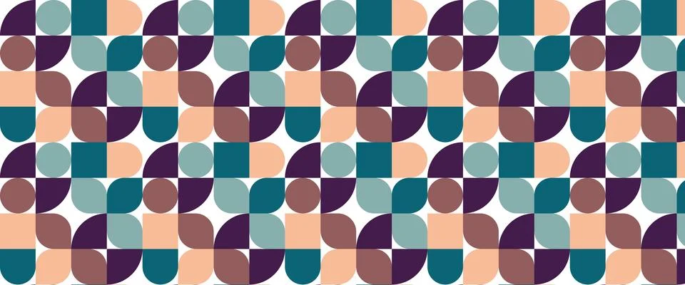 Geometric pattern vector background with Scandinavian abstract color or Swi.. Illustrazione stock
