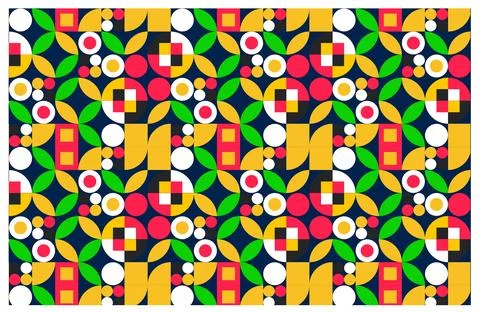 Geometric pattern vector background with Scandinavian abstract Stock Illustration