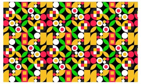 Geometric pattern vector background with Scandinavian abstract Stock Illustration