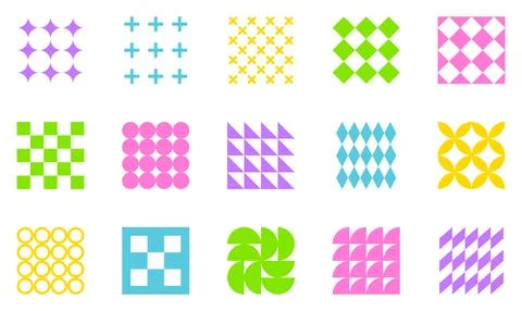 Geometric pattern vector illustration with shapes and colors Stock-Illustration