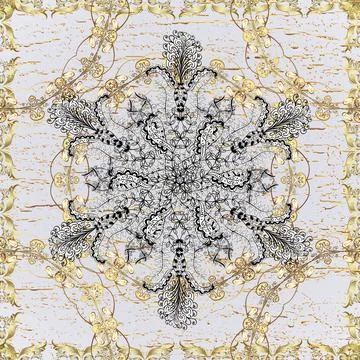 Geometric pattern. Vector. Lace pattern. Linear pattern. Royal style. Seamless o Stock Illustration