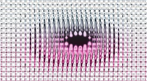 Geometric pattern with vertical lines and diamond shapes in purple and green Illustrazione stock