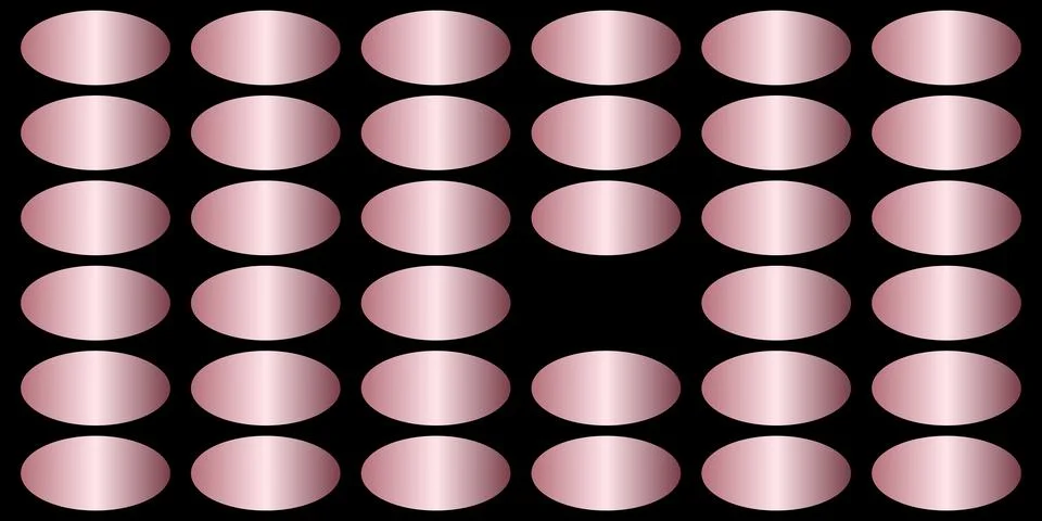 Geometric pattern of vertically striped ovals arranged in a grid layout Stock Illustration