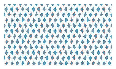 Geometric pattern of vibrant blue and red diamond shapes on white backgroun.. Stock Illustration